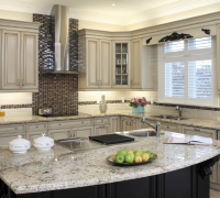 Fully Tiled custom design kitchen in Houston